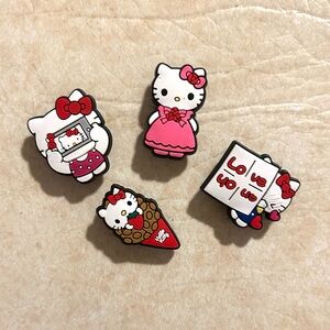(4) Hello Kitty Crocs Jibbitz